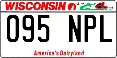 WI license plate 095NPL