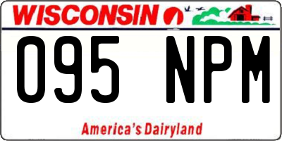 WI license plate 095NPM