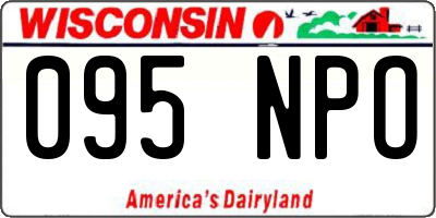 WI license plate 095NPO