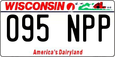 WI license plate 095NPP
