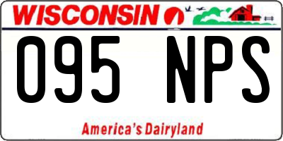 WI license plate 095NPS