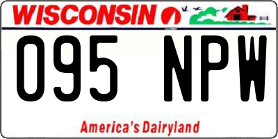 WI license plate 095NPW