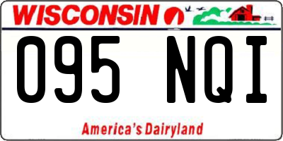 WI license plate 095NQI
