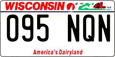 WI license plate 095NQN