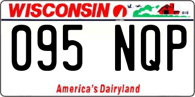 WI license plate 095NQP