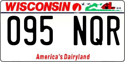 WI license plate 095NQR