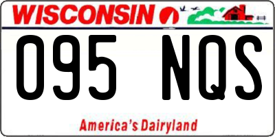 WI license plate 095NQS
