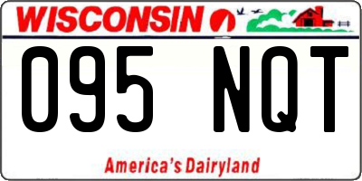 WI license plate 095NQT