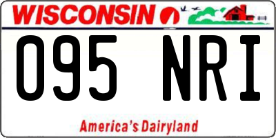 WI license plate 095NRI