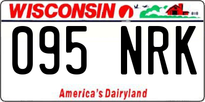 WI license plate 095NRK