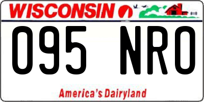 WI license plate 095NRO