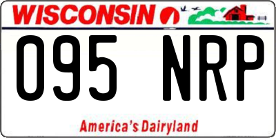 WI license plate 095NRP