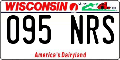 WI license plate 095NRS