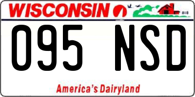WI license plate 095NSD