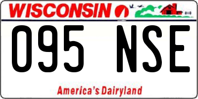WI license plate 095NSE