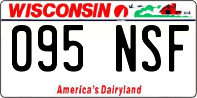 WI license plate 095NSF