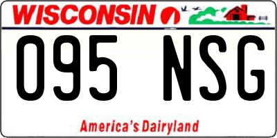 WI license plate 095NSG