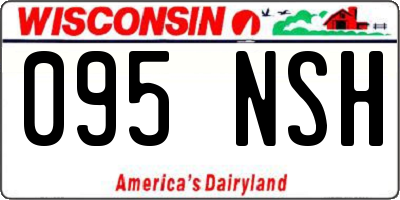 WI license plate 095NSH