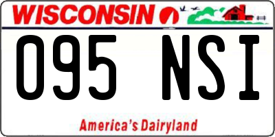 WI license plate 095NSI