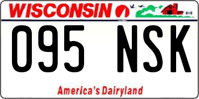 WI license plate 095NSK
