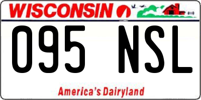 WI license plate 095NSL