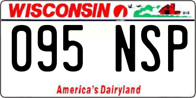 WI license plate 095NSP