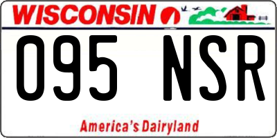 WI license plate 095NSR