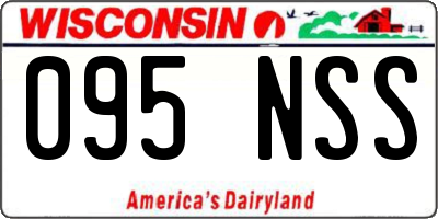 WI license plate 095NSS
