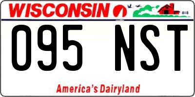 WI license plate 095NST