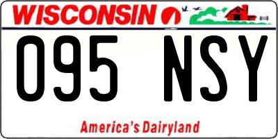 WI license plate 095NSY