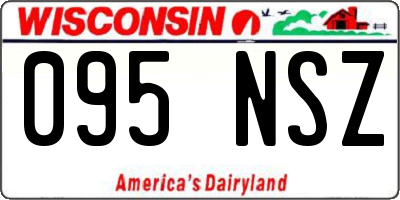 WI license plate 095NSZ