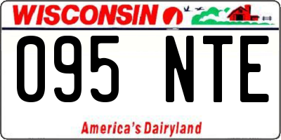 WI license plate 095NTE