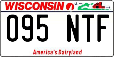 WI license plate 095NTF