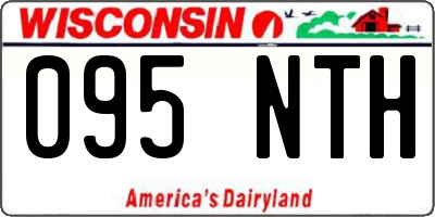 WI license plate 095NTH