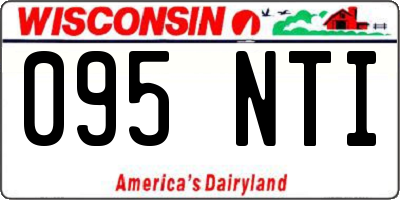 WI license plate 095NTI