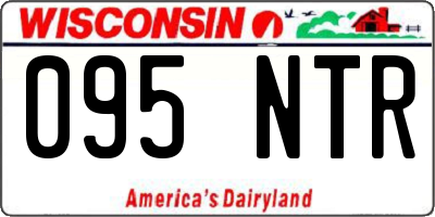 WI license plate 095NTR