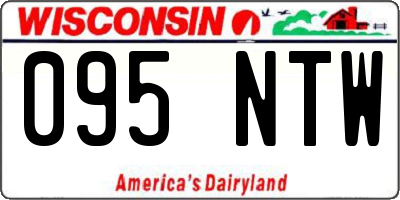 WI license plate 095NTW