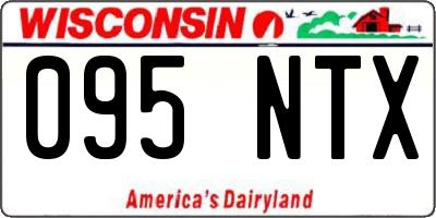WI license plate 095NTX