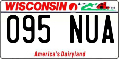 WI license plate 095NUA