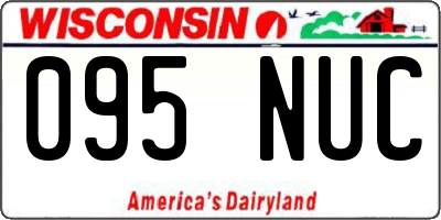 WI license plate 095NUC