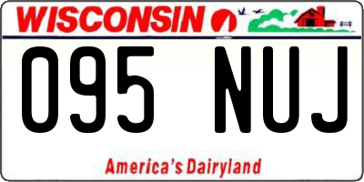 WI license plate 095NUJ