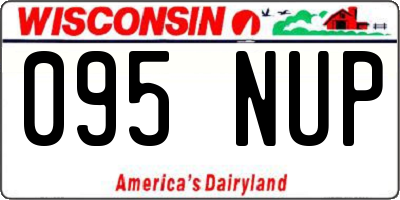 WI license plate 095NUP