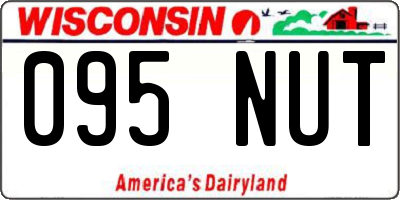 WI license plate 095NUT