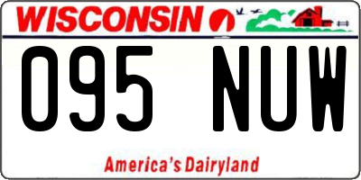 WI license plate 095NUW