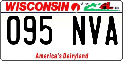 WI license plate 095NVA