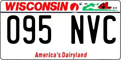 WI license plate 095NVC