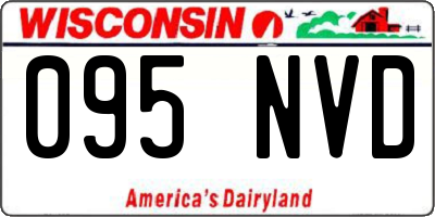 WI license plate 095NVD