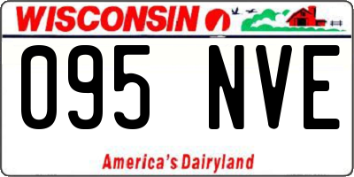 WI license plate 095NVE
