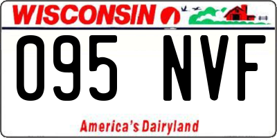 WI license plate 095NVF