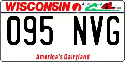 WI license plate 095NVG